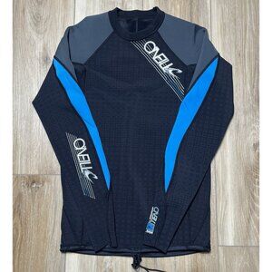 O’Neill Super Freak Series Black Blue Rash Guard .5MM - Women Size Small
